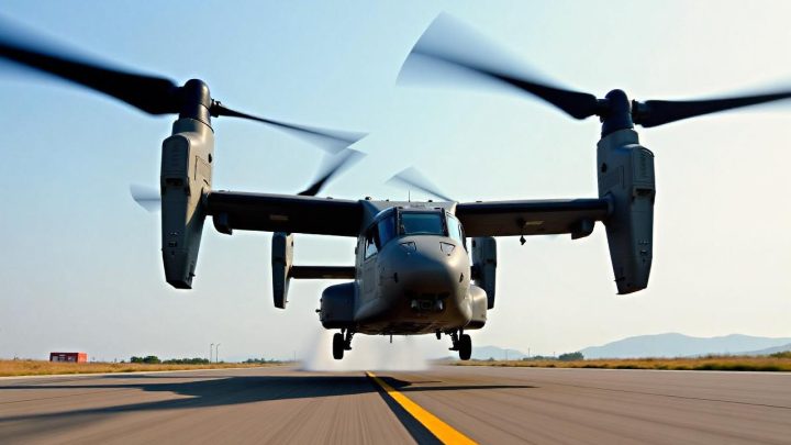 TNI AL Lakukan Simulasi Operasi Serbuan Udara Pakai Pesawat MV-22 Osprey Amerika Serikat